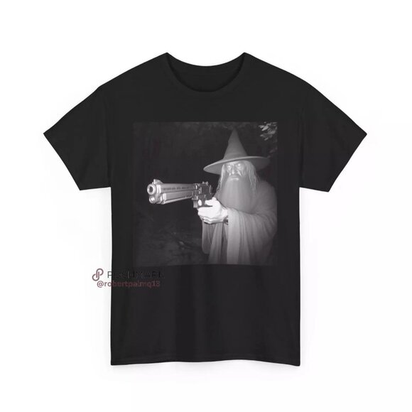 Gandalf Has A Gun funny vintage sweatshirt shirt retro movie - Picture 1 of 2